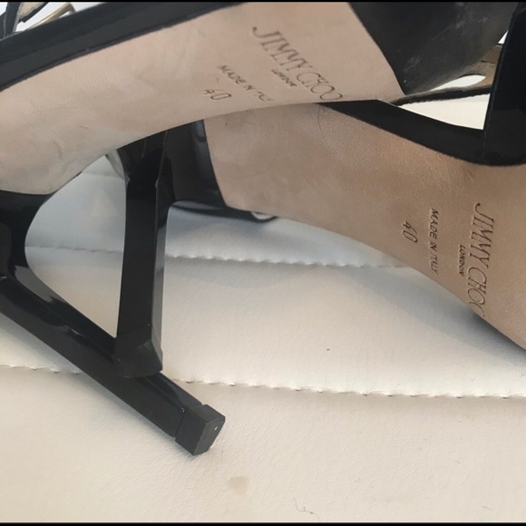 Jimmy Choo Lang 100m Patent Leather Heels - Picture 6 of 7